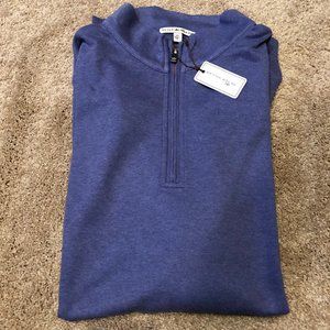 NWT Peter Millar Midweight Cotton 1/4 Zip Pullover - Size XL